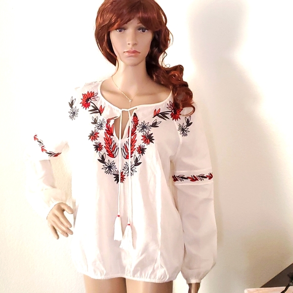 Tory Burch Tops - Tory Burch Peasant Blouse  size 8